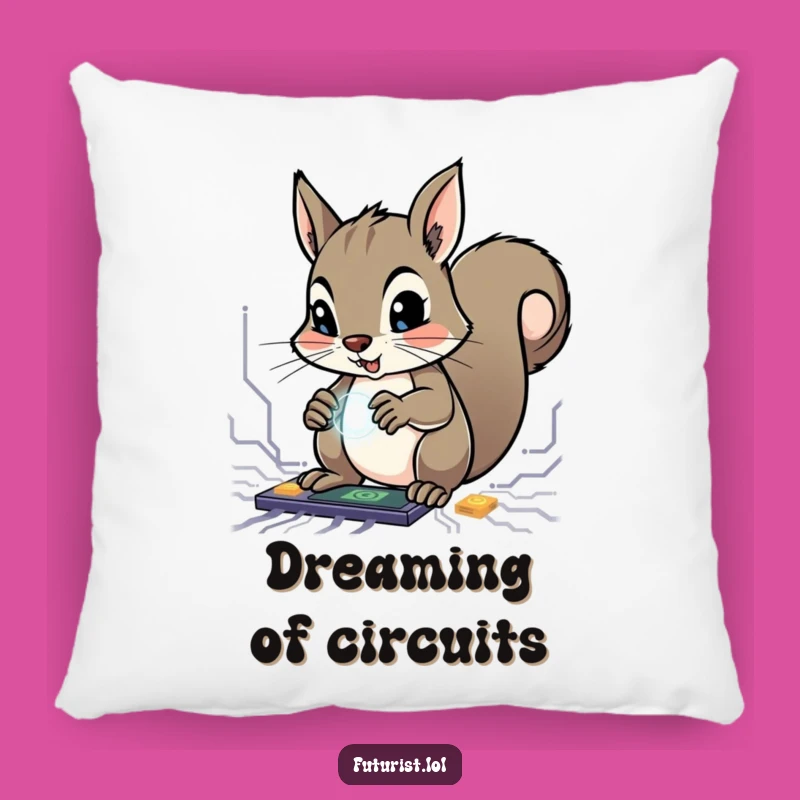 Funny Squirrel Genius Pillow: Cozy Comfort for Brilliant Minds