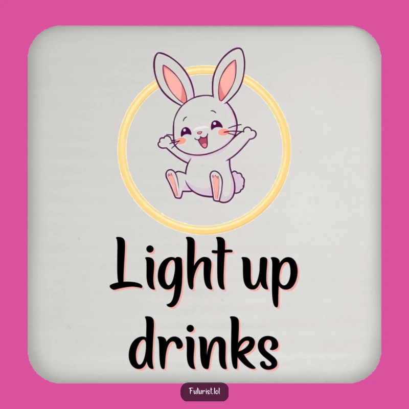 Funny Rabbit Acrobat Coaster: Protect Surfaces with Playful Style