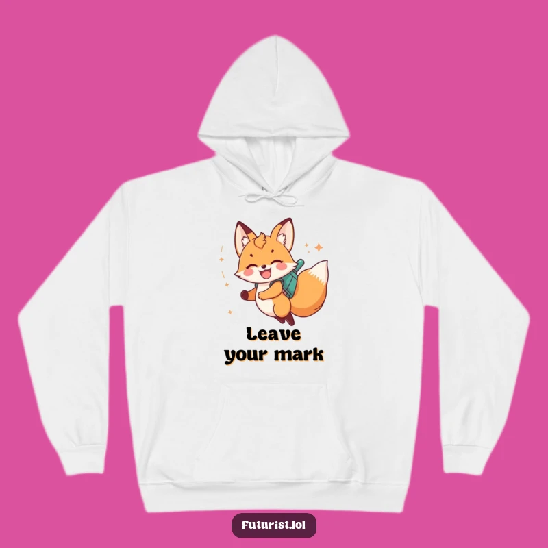 Funny Fox Cub Jetpack Hoodie: Cozy Cosmic Humor for Chilly Adventure Nights