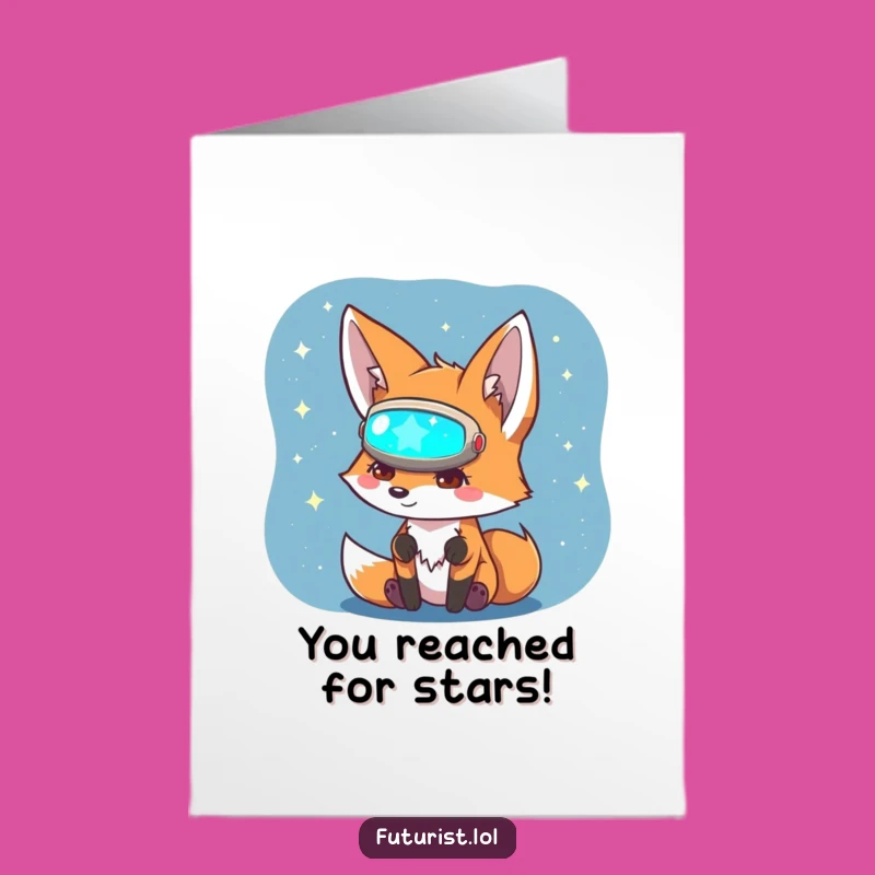 Free Printable Congrats Card: Curious Fox & Star Map Downloadable for Big News
