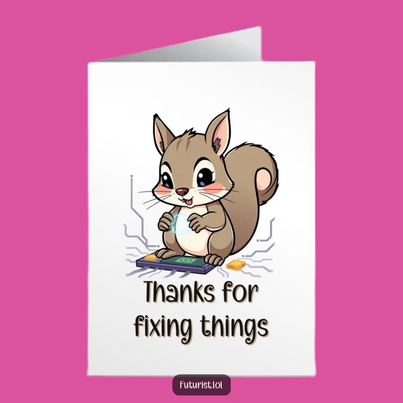 Free Printable Thank You Card: Squirrel's Ingenuity Downloadable for Gratitude