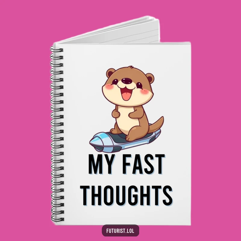 Funny Otter Hoverboard Notebook: Jot Down Adventures with Joyful Speed