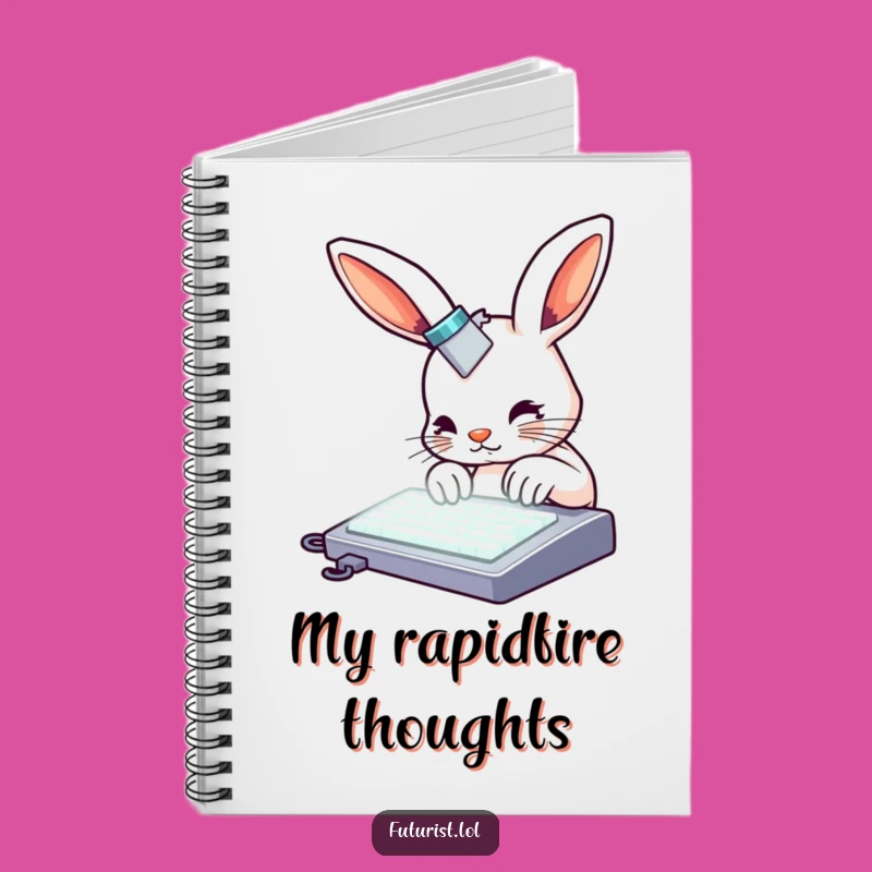 Funny Rabbit Keyboard Notebook: Jot Down Ideas with Typing Humor