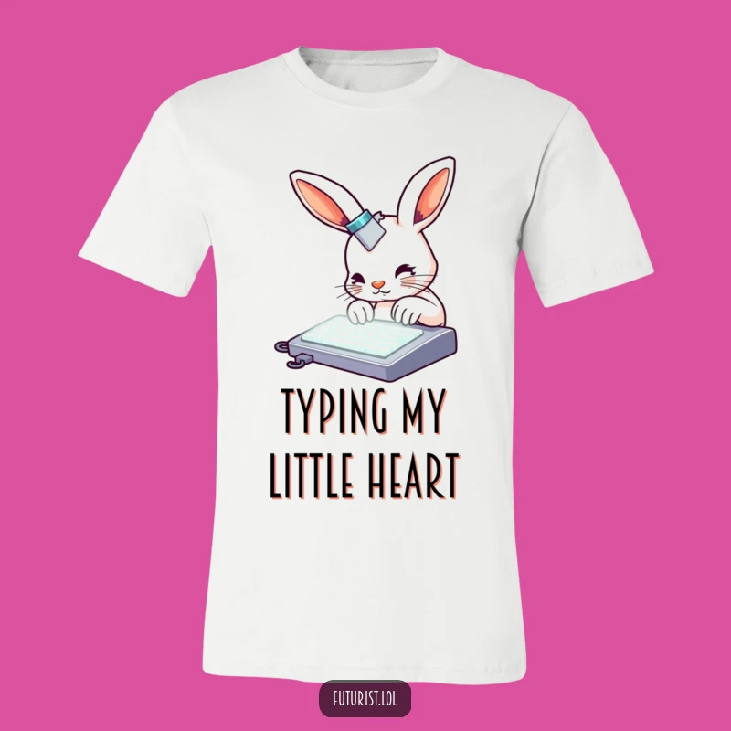 Funny Rabbit Keyboard T-Shirt: Wear Your Typing Speed with Humor