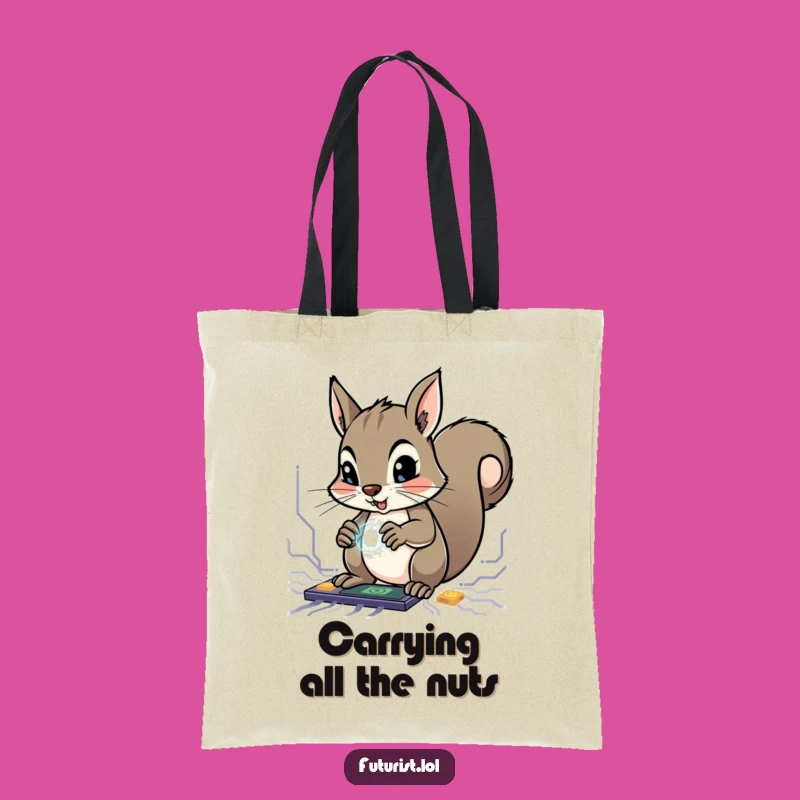Funny Squirrel Genius Tote Bag: Carry Your Brilliance Everywhere